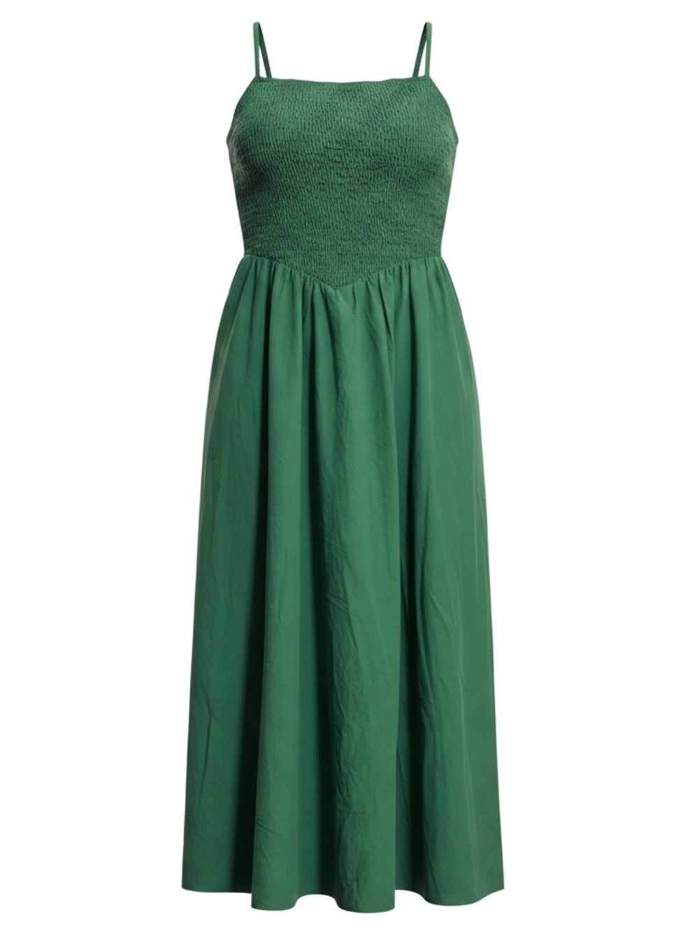 PrettyGarden • Green Smocked Bodice Maxi Dress • Women’s Medium